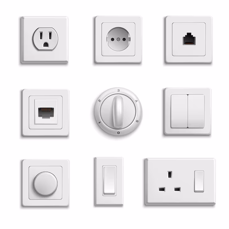 Modern modular electrical switches and sockets